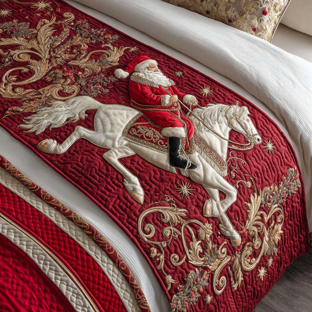 Christmas Quilted Bed Runner