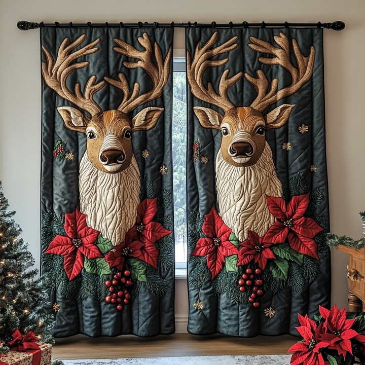 Reindeer Spirit Quilted Curtains