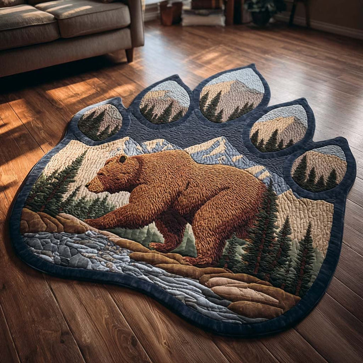 Riverbank Bear Custom Shape Area Rug