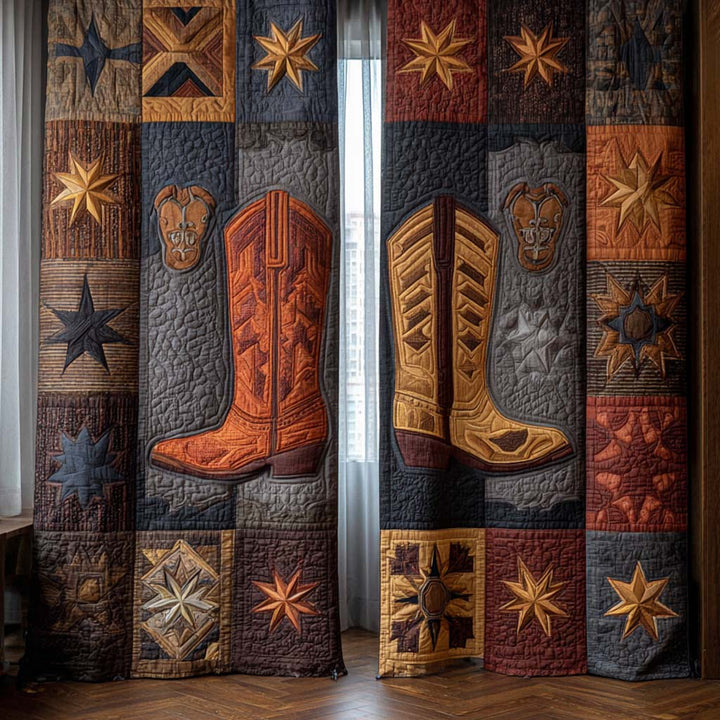 Rodeo Patch Panel Quilted Curtains