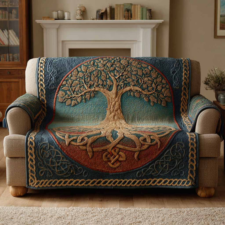 Rooted Majesty Quilted Sofa Cover