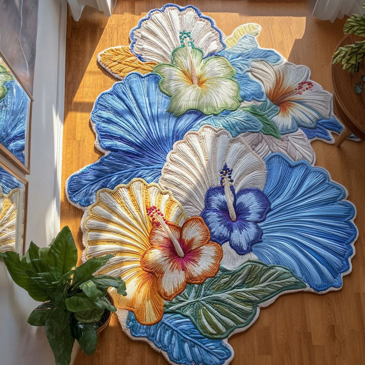 Royal Hibiscus Custom Shape Area Rug