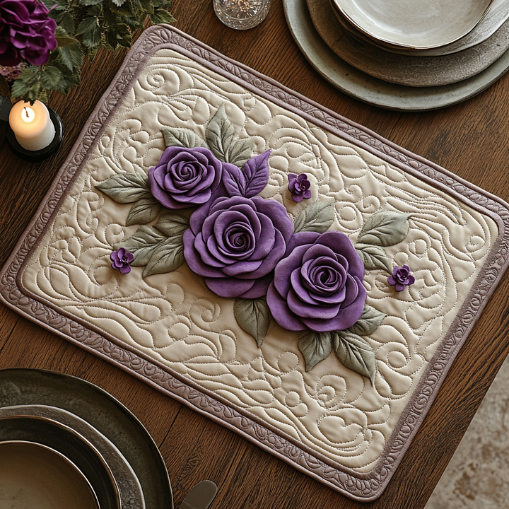 Royal Petals Quilted Place Mat