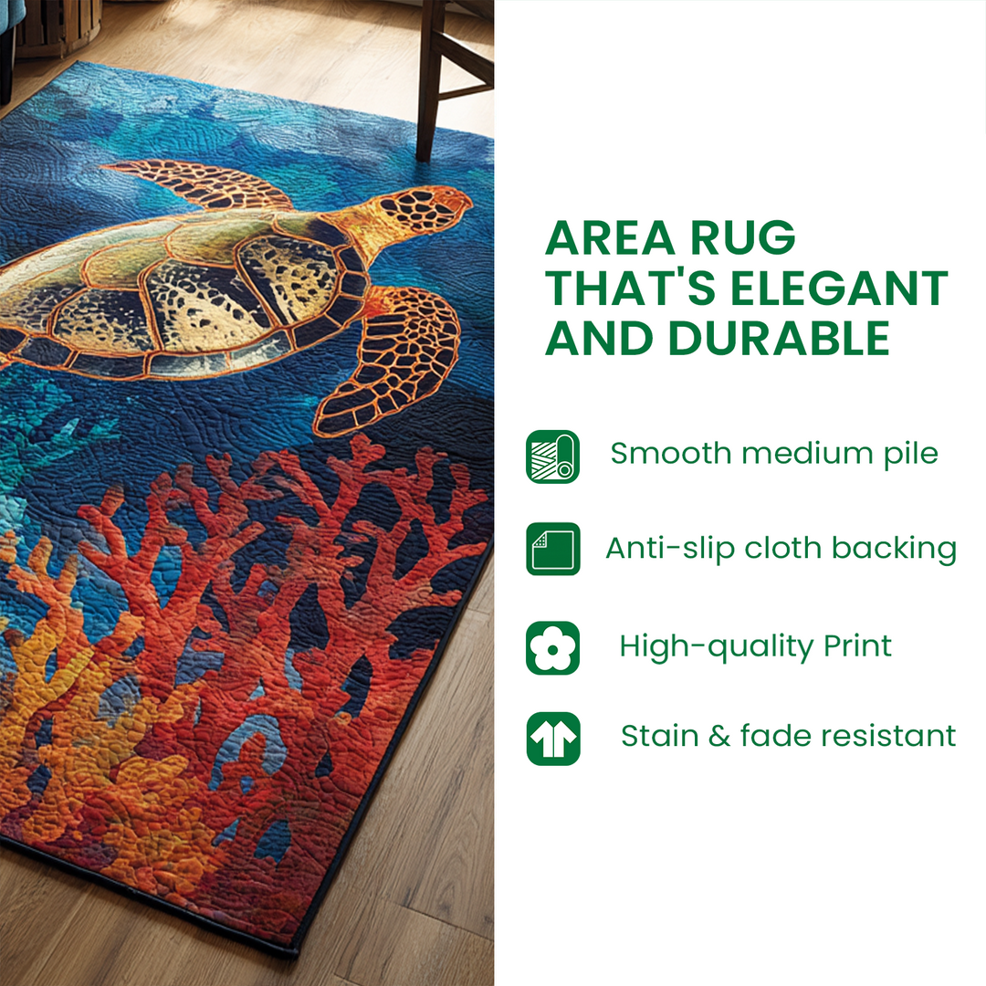 Colorful Hummingbird Area Rug