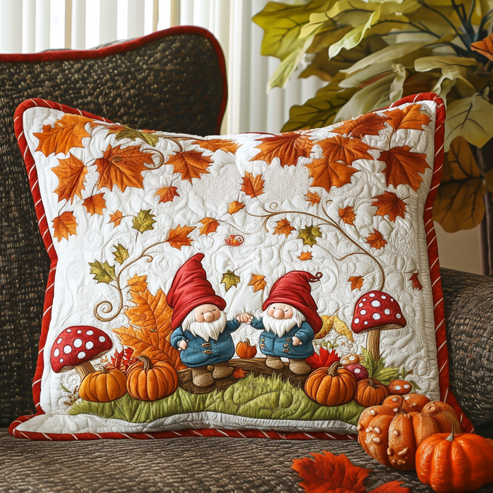 Rustic Gnome Whispers Quilted Bedding Pillow Case