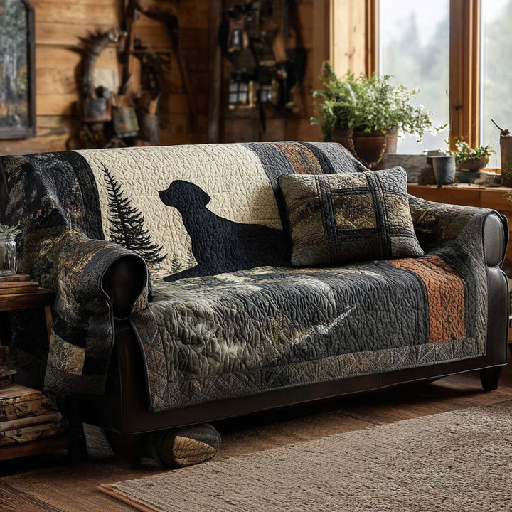 Rustic Bond Quilted Sofa Cover