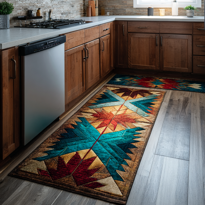 Rustic Line Kitchen Area Rug