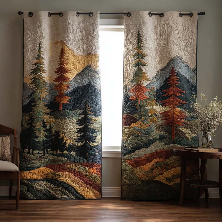 Rustic Peak Quilted Curtains