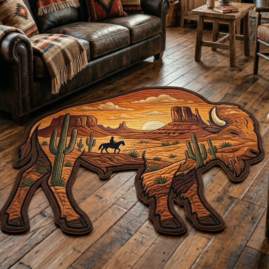 Rustic Range Custom Shape Area Rug
