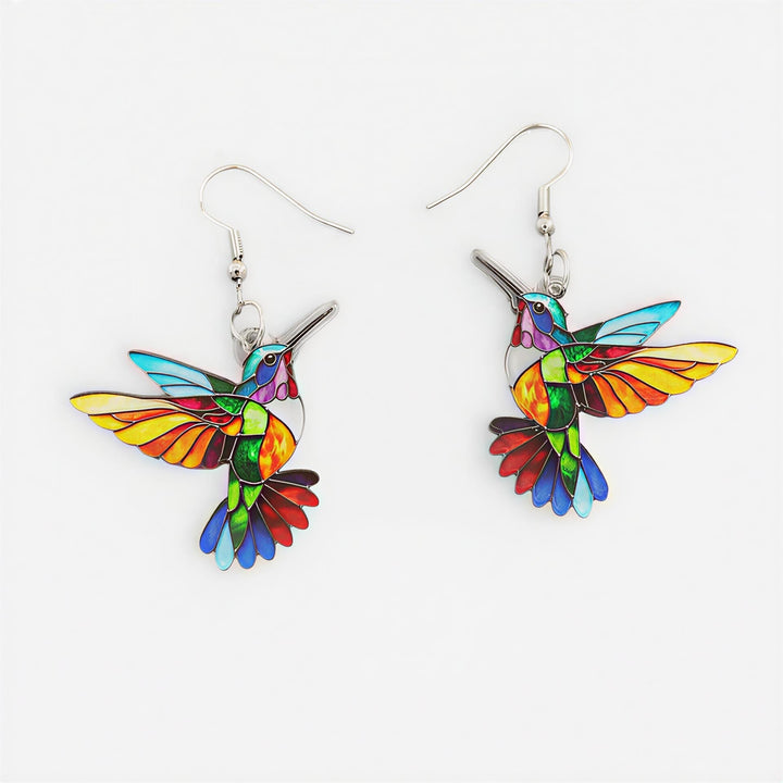 Hummingbird earrings for good luck + free necklace – limited edition