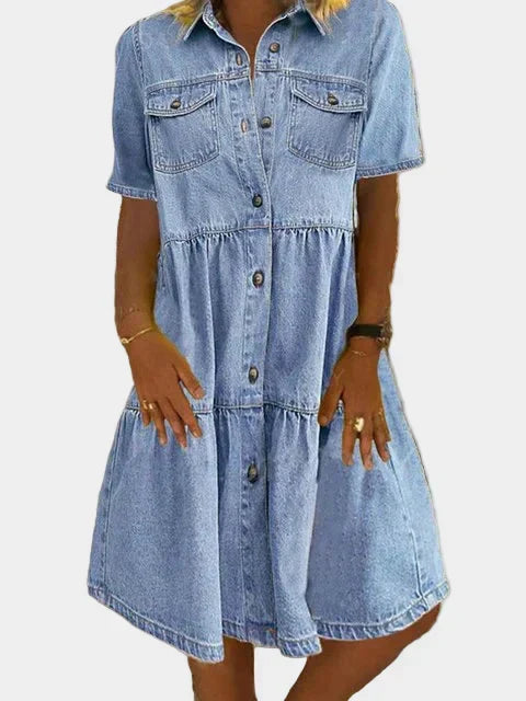 Sofie - Boho Denim Dress