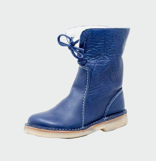 Valerie - Waterproof leather boots with wool lining