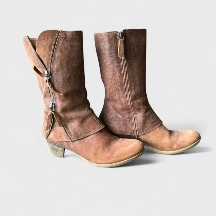 Alma - Vintage mid-calf ankle boots