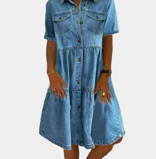Sofie - Boho Denim Dress