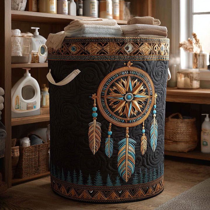 Sacred Dreams Quilted Laundry Basket