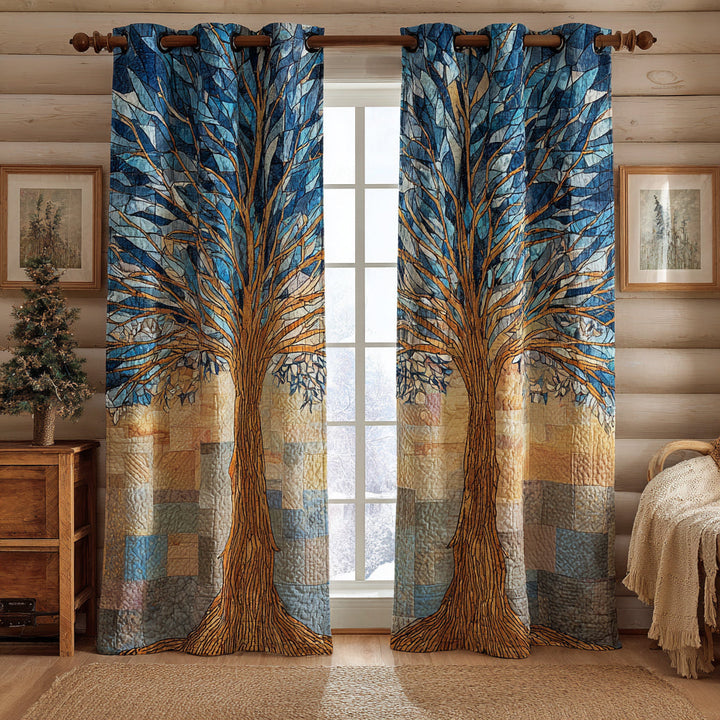 Sacred Roots Quilted Curtains