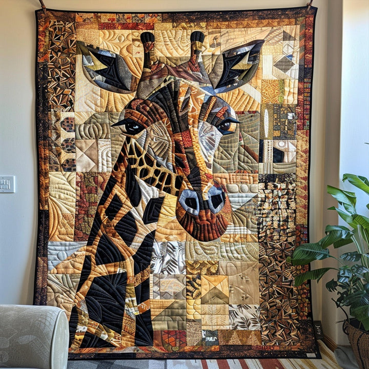 Safari Giraffe Quilted Blanket