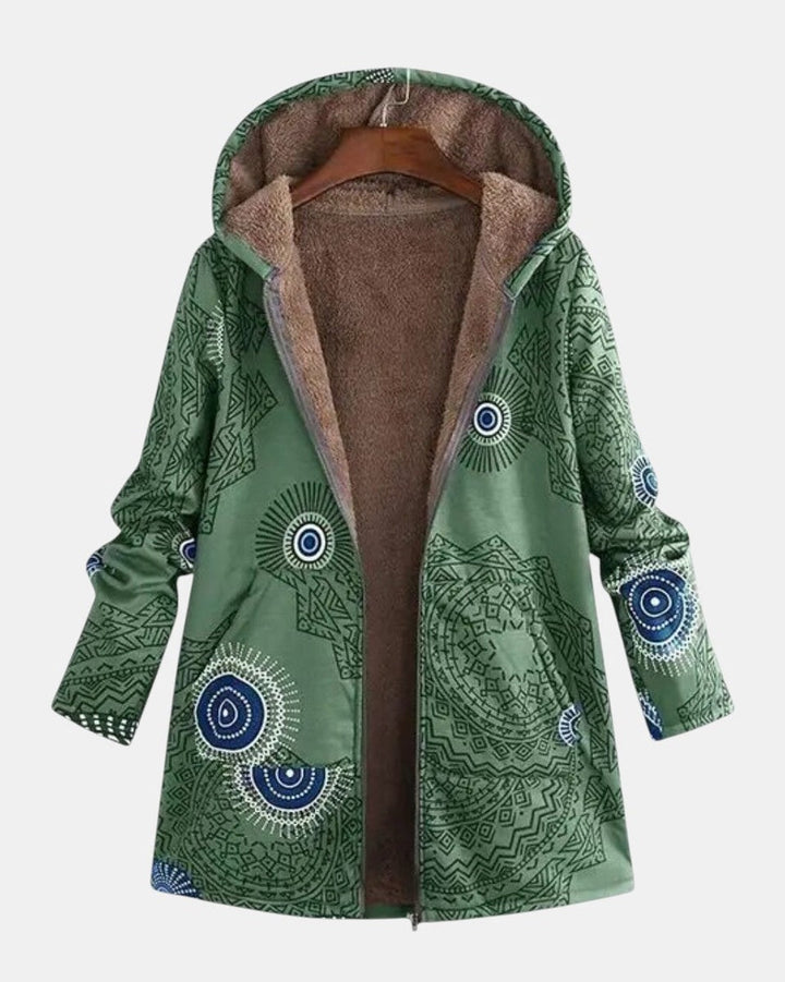Sage - Tribal Pattern Sherpa Jacket