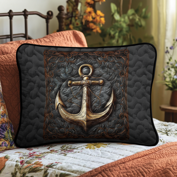 Sailor Anchor Quilted Bedding Pillow Case