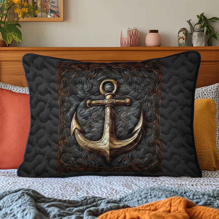 Sailor Anchor Quilted Bedding Pillow Case