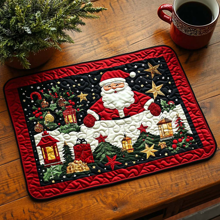 Santa Greeting Quilted Placemat