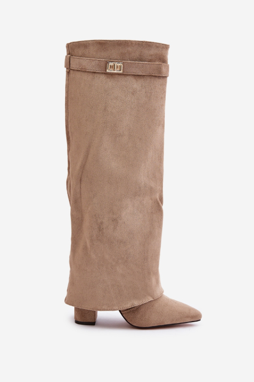 Buckle Knee-High Boots