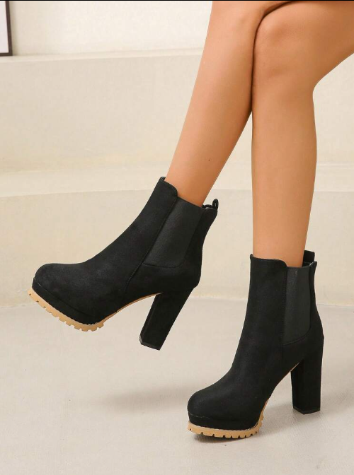 Block Heel Ankle Boots