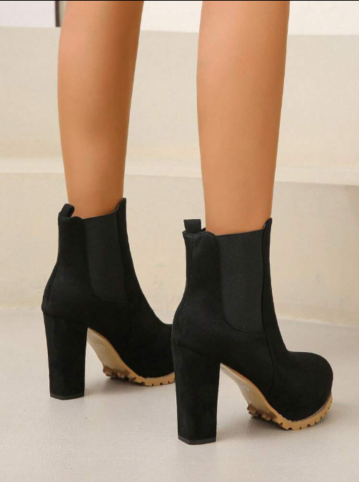 Block Heel Ankle Boots