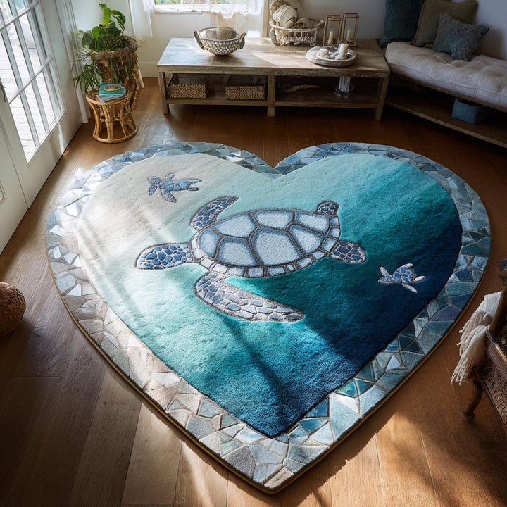 Sea Nurture Custom Shape Area Rug
