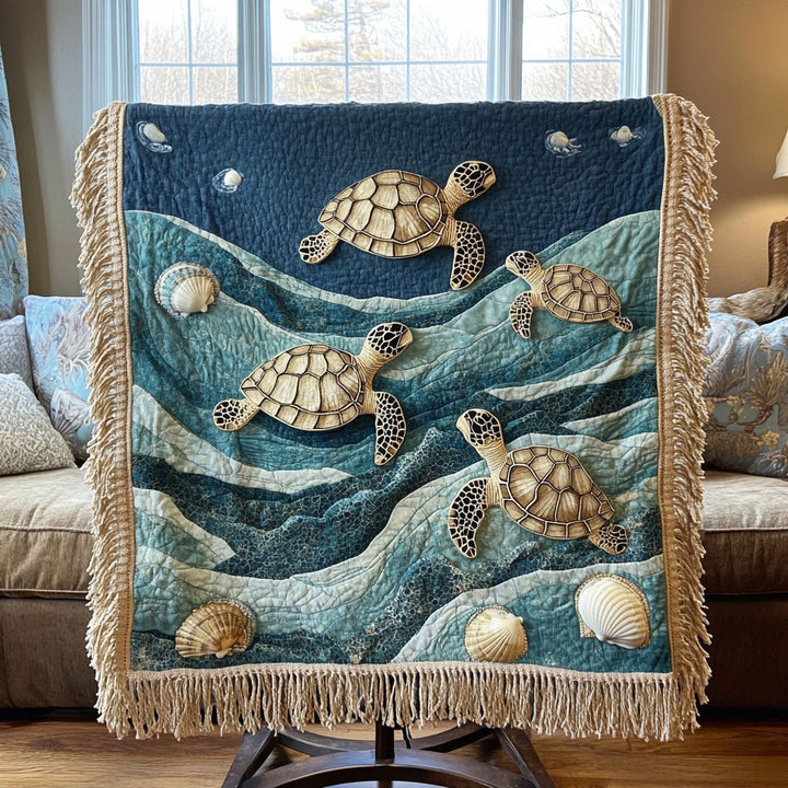 Sea Serenity Woven Sofa Blanket