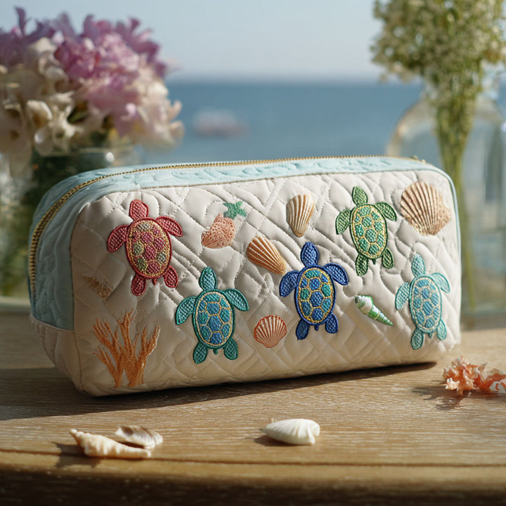 Sea Wanderer Quilted Makeup Bag