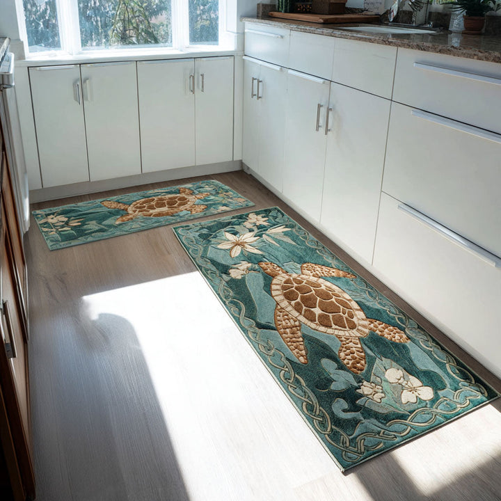 Seafoam Trails Kitchen Area Rug