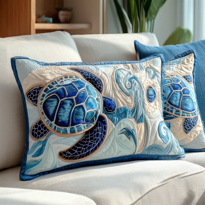 Seashell Journey Quilted Bedding Pillow Case