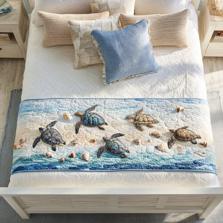 Seaside Serene Quilted Bed Runner