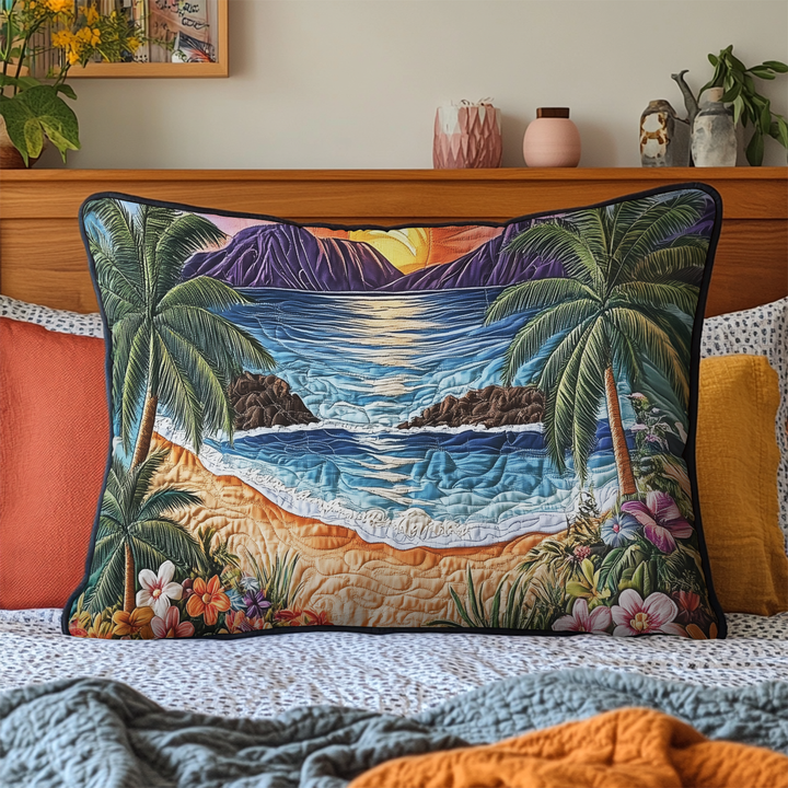 Seaside Serenity Quilted Bedding Pillow Case