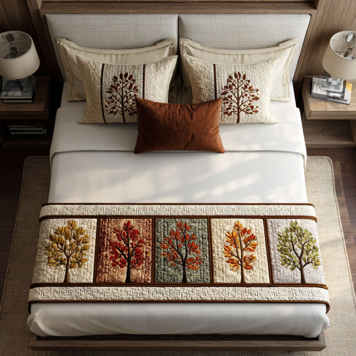 Seasons in Stitch Quilted Bed Runner