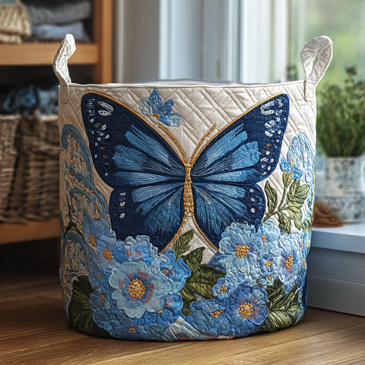 Serene Flutter Quilted Laundry Basket