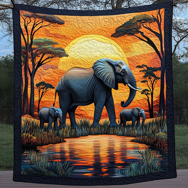 Serengeti Guardian Quilted Blanket