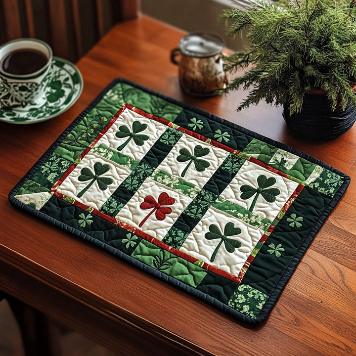 Shamrock Parade Quilted Placemat