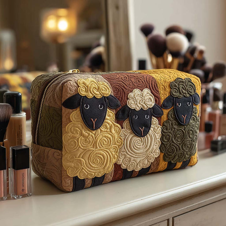 Sheep Quilted Makeup Bag