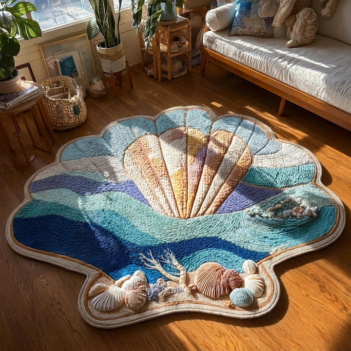 Shells and Tides Custom Shape Area Rug