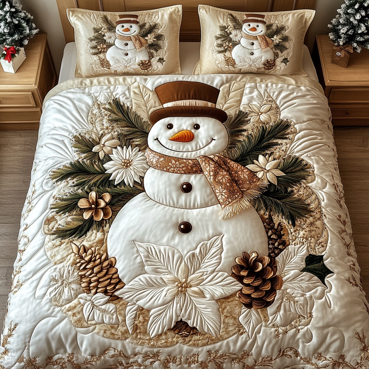 Shimmering Tranquility 3-Piece Quilted Bedding Set