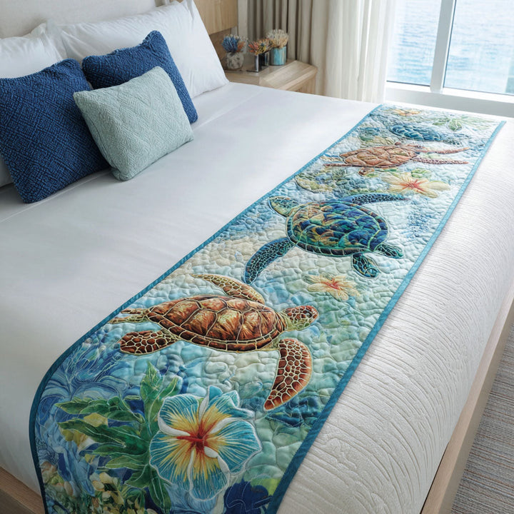 Shoreline Strider Quilted Bed Runner