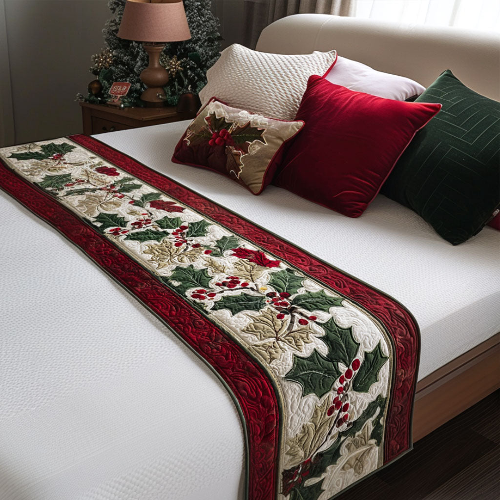 Christmas Quilted Bed Runner