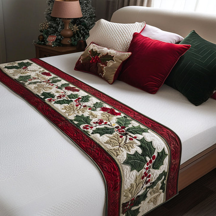 Christmas Quilted Bed Runner