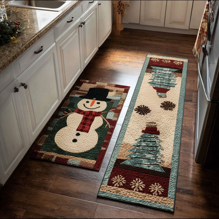Silent Snowfall Kitchen Area Rug
