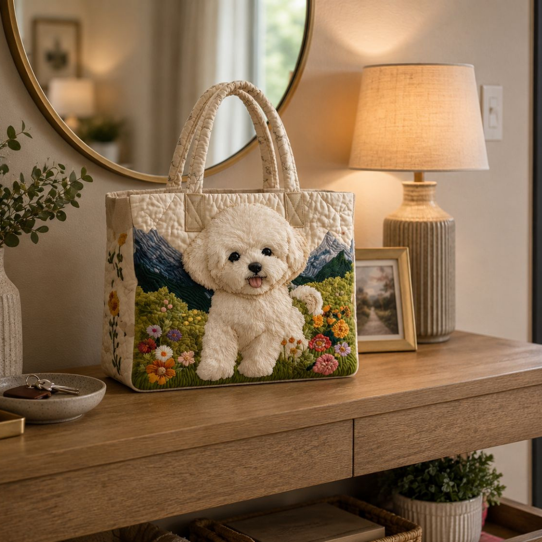 Quilted Tote Bag - Enchanted Dog