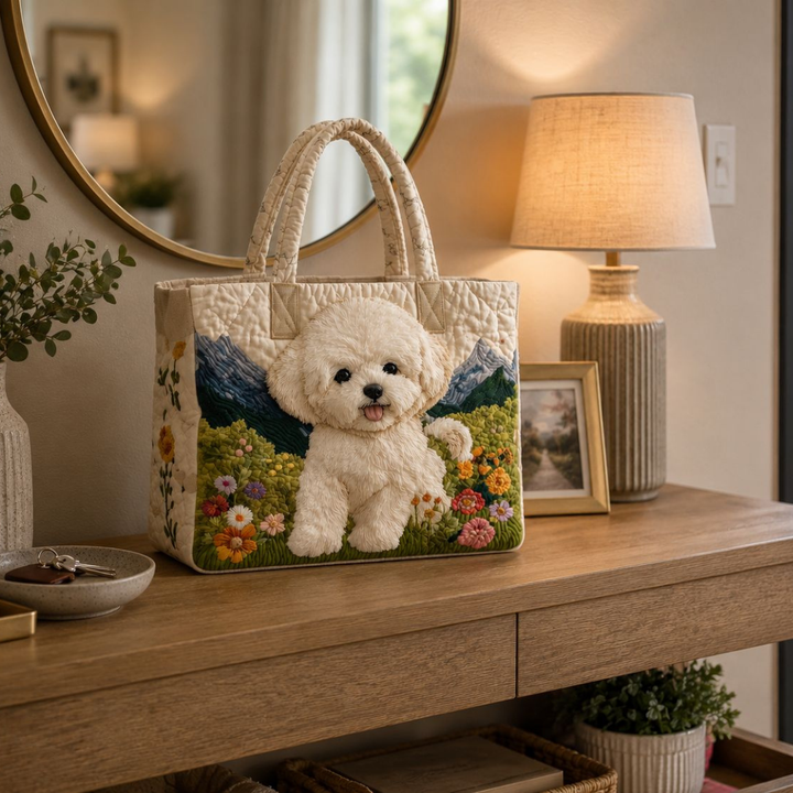 Quilted Tote Bag - Enchanted Dog