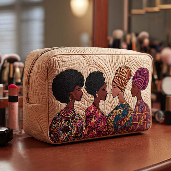 Sisterhood Charm Quilted Makeup Bag