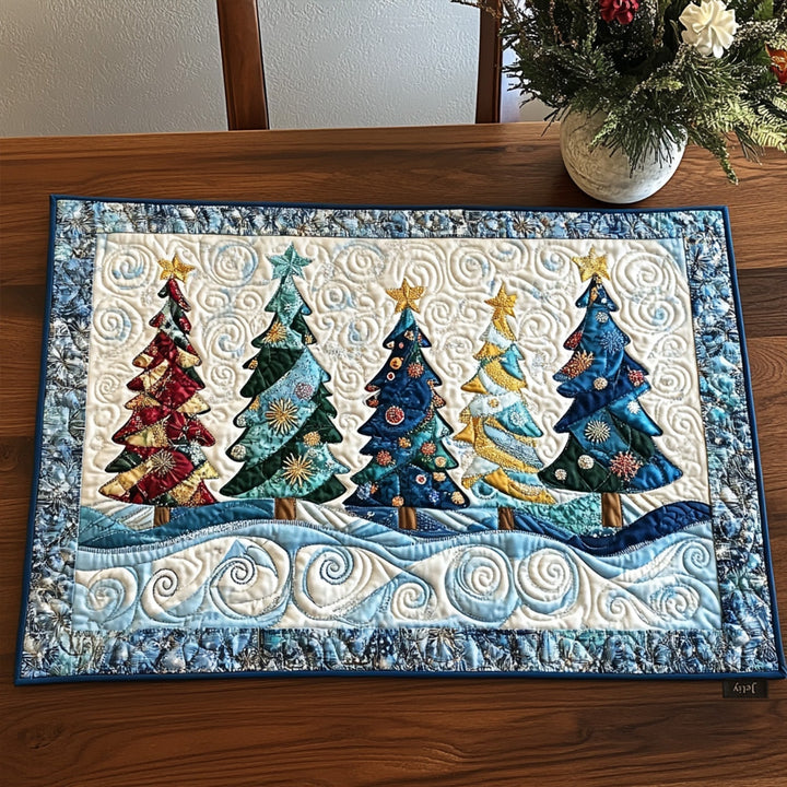Snowflake Wishes Quilted Placemat